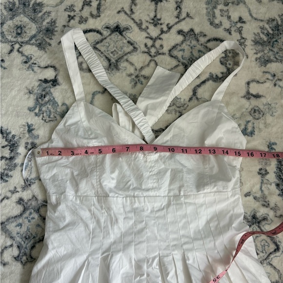 Lulu's White Midi Dress with Semi-Open Back and Bow - Size Large - Picture 8 of 9